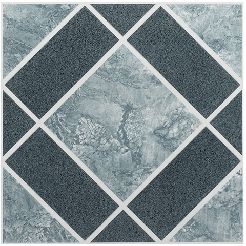 Achim Home Furnishings FTVGM30320 Nexus 12-Inch Vinyl Tile, Geo Light and Dark Blue Diamond Pattern