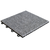BlockTile B4US4620 Interlocking Carpet Tiles Premium, Gray, 20-Pack