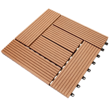 Boedika ST02SA1 B Bamboo Composite Interlocking Brown Deck Tile, 12-Inch by 12-Inch , 11 Tiles Per Carton 11 Square Feet